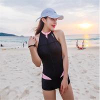 LUOKE แมงกะพรุนเสื้อผ้าชุดว่ายน้ำเกาหลีแขนกุดครีมกันแดดชุดว่ายน้ำ Surfing One - piece ชุดว่ายน้ำดำน้ำชุดแห้งเร็ว