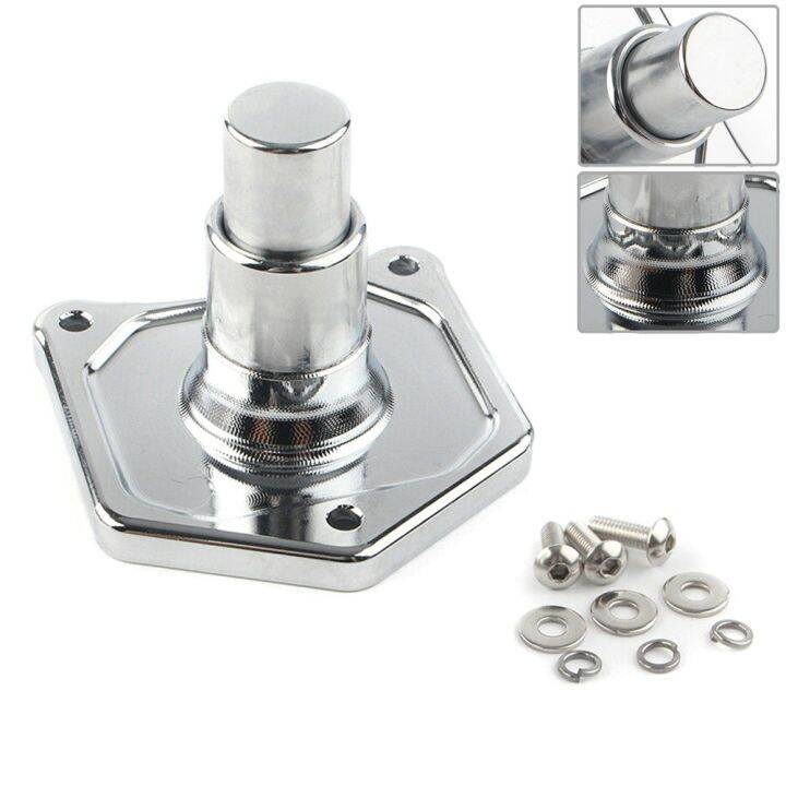 【bluespot】 1*Chrome CNC SolenoidCover Push Button Starter Switch For