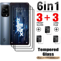 6in1 Full Cover Tempered Screen Protector Glass For Xiaomi Black Shark 4 5 Camera Lens Protector For Black Shark 4 5 Pro Cables Converters