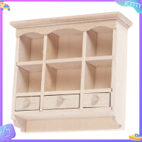 ? JCTTTY ? 1/12ตู้เสื้อผ้าขนาดเล็กแขวนตู้ชั้นวางของรุ่น dollhouse Furniture Decor