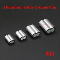 500pcs 1mm M1 Aluminum Cable Crimps Sleeve Shape 8 Double Hole Ferrule Crimping Loop Oval Wire Rope Clip Swage Fittings