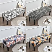 Leopard Printed Bench Cover Stretch Spandex Piano Stool Covers Rectangle Hotel Bed Long Stool Cover Bench Protector Slipcovers Sofa Covers  Slips