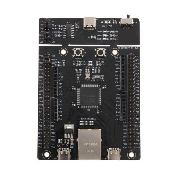 1pcs-ch32v307-black-evaluation-board-metal-evaluation-plate-risc-v-mcu-onboard-wch-link