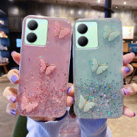 เคสVivo Y36 หรูหรา ล่าสุดเคสมือถือลายผีเสื้ออะคริลิกสีสัน2023เคสใส่โทรศัพท์นิ่มโปร่งใส เคสโทรศัพท์Vivo Y36 4G