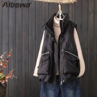 【HOT】✙☂✜ Size Coat for 2023 Sleeveless Puffer Padded Warm Womens Collar Parka Coats Feminina