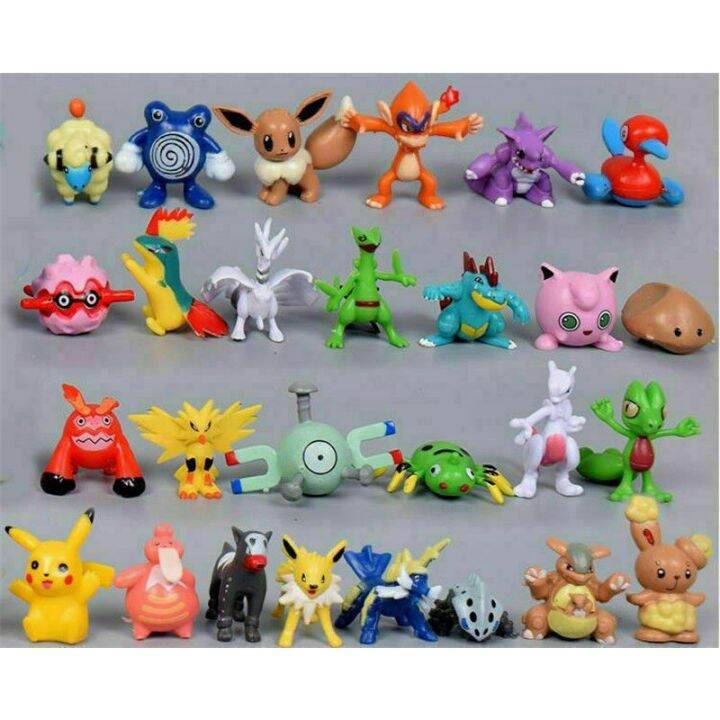 ของเล่นโปเกมอน24ชิ้น-เซ็ต-pikachu-eevee-ของเล่นแอ็กชันชนิดแตกต่างกันชุดของเล่นแบบจำลองของขวัญสำหรับเด็ก2-3ซม