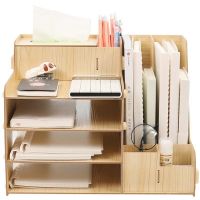 [COD] Office desktop debris finishing folder storage box drawer type book stand dormitory desk wooden