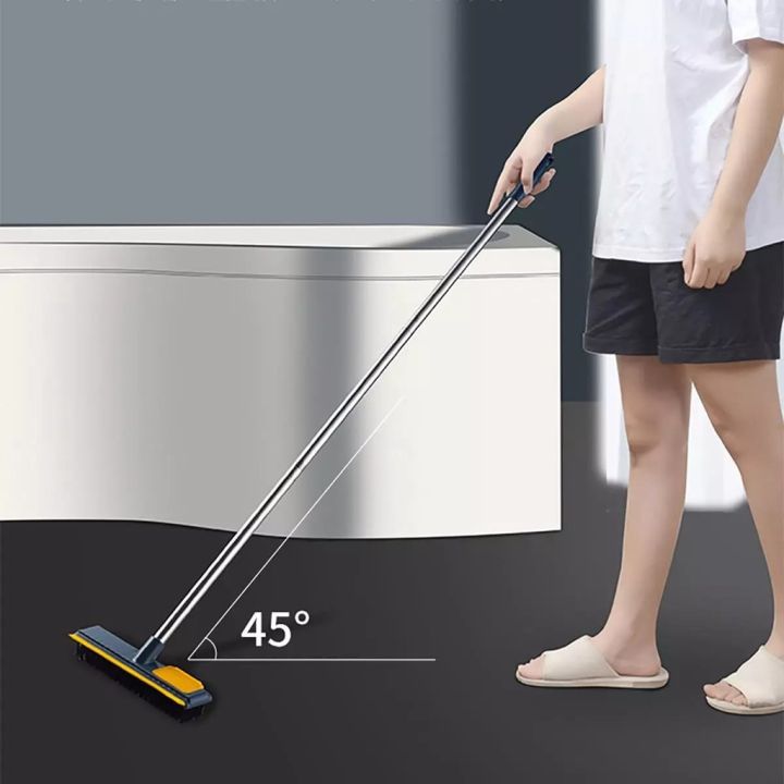 Long Handle Floor Scrub Brush 2 in 1 Window Wiper Floor Mop Bathroom Tub  Cleaner