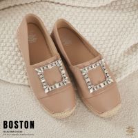 รองเท้าหนังแกะ รุ่น Boston Ovaltine color (สีน้ำตาล)