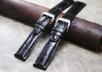 สายรัดข้อมือสำหรับผู้ชายสายหนังจระเข้อเมริกันละเอียดอ่อนลาย20Mm21mm22mm ท้องไม้ไผ่