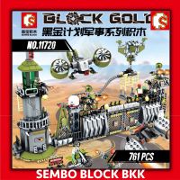 ชุดตัวต่อ SEMBO BLOCK หน่วยปฏิบัติการพิเศษบังเกอร์ตั้งรับเหล่าโจรวายร้าย SD11720 จำนวน 761 ชิ้น