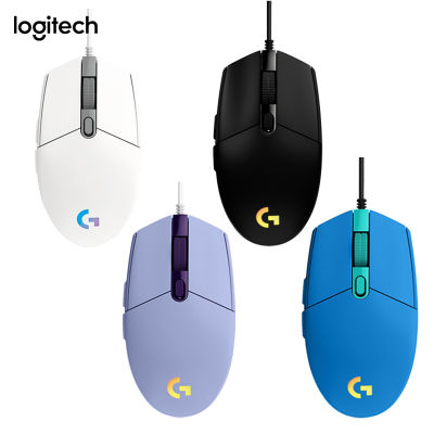 Logitech G102 LIGHTSYNC Gaming Mouse 6 Programmable Buttons 200-8000 DPI Adjustable RGB Light USB Wired Mice for PUBG Games