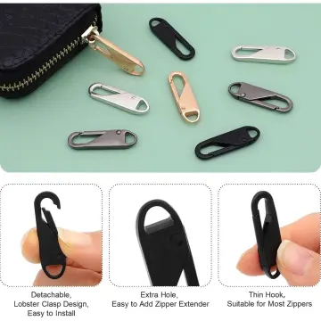 6 Pieces Zipper Pull Replacement Zipper Repair Kit Zipper Slider Pull Tab  Universal Zipper Fixer Metal Zipper Head