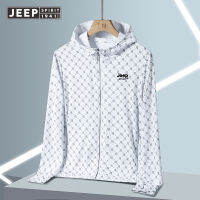 JEEP SPIRIT เสื้อมีฮู้ดคุณภาพสูงเบาและบางระบายอากาศได้ยืดหยุ่นสูงกันแดดเสื้อผ้าคู่ตัวอักษร B เสื้อผ้าป้องกันแสงแดด