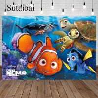 Under The Sea Birthday Party Backdrop Dory Nemo Corals Bubbles Underwater Party Photographic Background Photo Studio Props Vinyl