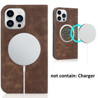 For Magsafe Wallet Leather Flip Case For iPhone 12 13 14 Pro Max mini Magnetic Wireless Charging Book Folio Cover
