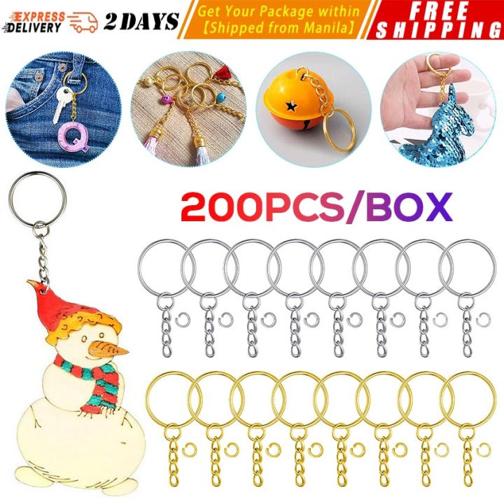 200PCS Split Key Rings Bulk for Keychain and Crafts Keychain Rings