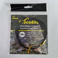 สายสลิง จระเข้ Crocodile Black Nylon Coated Stainless Steel Wire