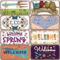 【YF】ஐ☸  to Our Garden License Plate Metal Tin Signs Plaque Kids Room Wall