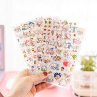 hotx【DT】 6 pcs/set Big Ears Happy Dogs Stickers Diary Sticker Scrapbook Decoration Stationery