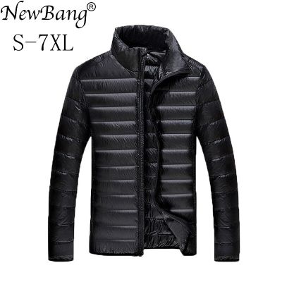 ZZOOI NewBang Brand 7XL Duck Down Jacket Men Winter Jacket Men Warm Windbreaker Feather Parkas Ultra Light Down Jacket Men Outwear