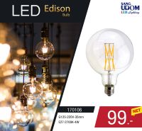 หลอดเอดิสัน LED Edison Bulb E27 4W 220V 2700K #170106-G125-35MM-220V-4W-2700K(รหัสสินค้าQI0087) by SANGUDOM แสงอุดมไลท์ติ้ง