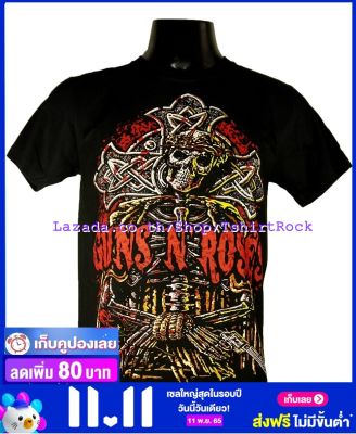 เสื้อวง GUNS N ROSES กันส์แอนด์โรสเซส ไซส์ยุโรป เสื้อยืดวงดนตรีร็อค เสื้อร็อค  GUN1205 ส่งจาก กทม.