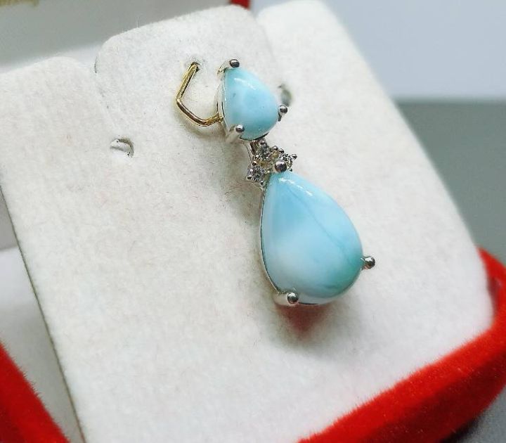 จี้หินลาริม่าร์-larimar-จากสาธารณรัฐโดมินิกัน-หินแห่งคำอธิษฐานขอพร