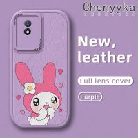 เคส Chenyyka สำหรับ VIVO Y02 Y02A Y11 2023 Y01 Y11S Y30G ลายการ์ตูนน่ารักเมโลดี้ดีไซน์ใหม่บางนุ่มหนังซิลิกาเคสโทรศัพท์เจลฝาปิดเลนส์เต็มกล้องเคสกันกระแทกปลอกกันกระแทก