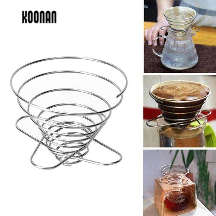 koonan-espresso-coffee-filter-net-foldable-coffee-filter-cup-holder-drip-coffee-maker-refillable-spring-style-brewer