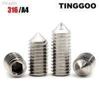 2/50pcs M3 M4 M5M6 M8 M10 316 A4-80 Stainless Steel Hex Hexagon Socket Allen Tapered End Grub Headless Bolt Cone Point Set Screw