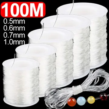 100M Transparent Elastic Crystal Line DIY Beading String Stretch Cords  Jewelry Necklace Bracelet Making Rope Home Sewing Threads