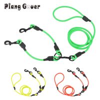 PVC Waterproof Double-headed Dog Leashes Walk Training 2 Heads Round Rope Cat Pet Leashe for Small Medium Large Dog