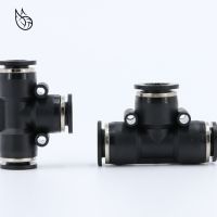 3 T รูป Tee นิวเมติก10มม. 8มม. 12มม. 6มม. 4มม. Od ท่อ Push In Air Gas Fitting Quick Fittings Connector อะแดปเตอร์