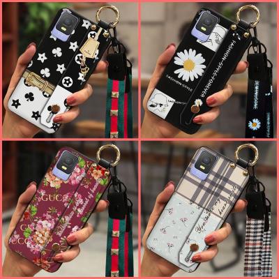 TPU classic Phone Case For TCL 403 cute Durable Plaid texture waterproof Wrist Strap Dirt-resistant Anti-knock Simple