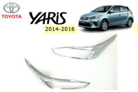 Toyota Yaris 2014 2015 2016 ครอบไฟหน้า ชุบโครเมี่ยม