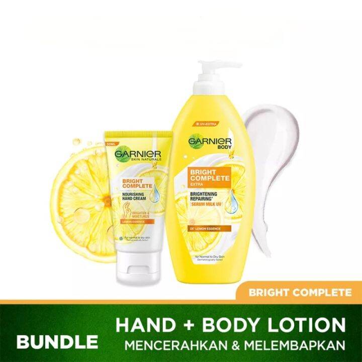 GARNIER Bright Complete Hand Cream & Body lotion Lazada Indonesia
