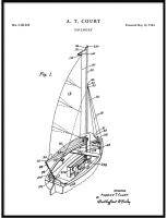 สิทธิบัตร1964เรือใบภาพพิมพ์ศิลปะการออกแบบโดยศาล Andrew พิมพ์ผ้าใบทะเลศิลปะบนผนังเรือศิลปะบนผนังมาริน่าแล่นเรือสิทธิบัตร QP453กรอบ Q03895ด้านใน (การปรับแต่งรวมถึงผ้าใบวาดภาพและกรอบ)