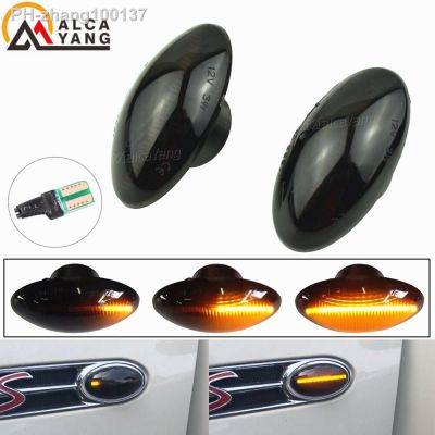 2Pcs Car Dynamic LED Side Repeater Indicator Light Flowing Side Marker Signal Lamp Light for BMW Mini Cooper R50 R52 R53 02-08