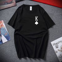 Mens Tshirt Playing Card K Print Versatile Sports O