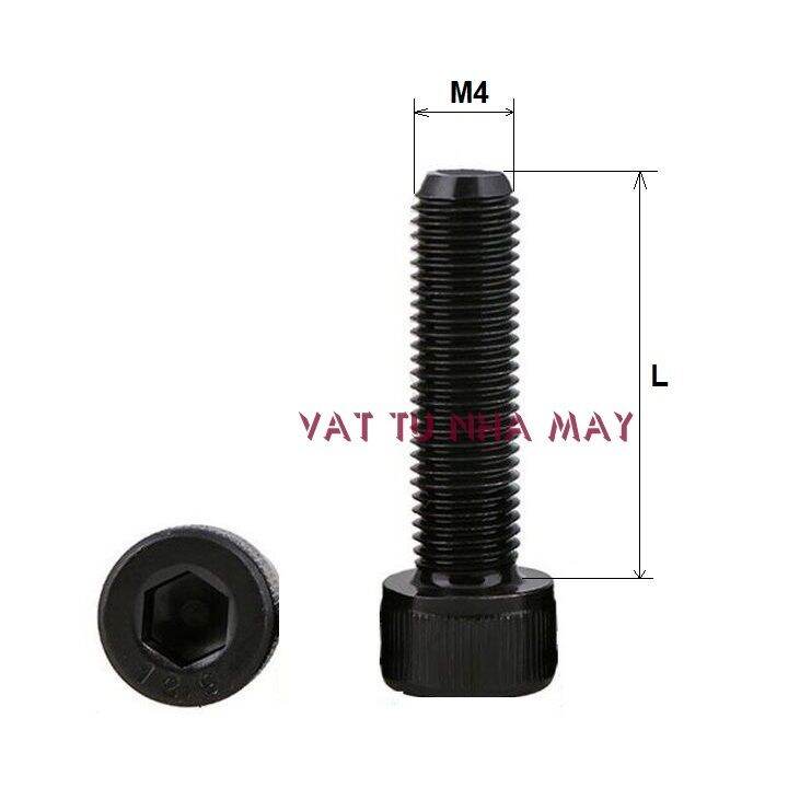 Bu lông lục giác chìm đầu trụ đen M4 (20 con) | Lazada.vn