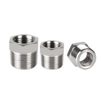 BSP NPT Male To Female Thread 304 Stainless Steel Reducer Bushing Reducing Pipe Fitting Adapter Coupling