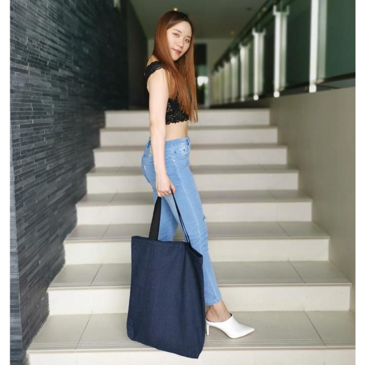 กระเป๋ายีนส์สะพายข้างสีน้ำเงิน-ผ้ายีนส์-jeans-bag