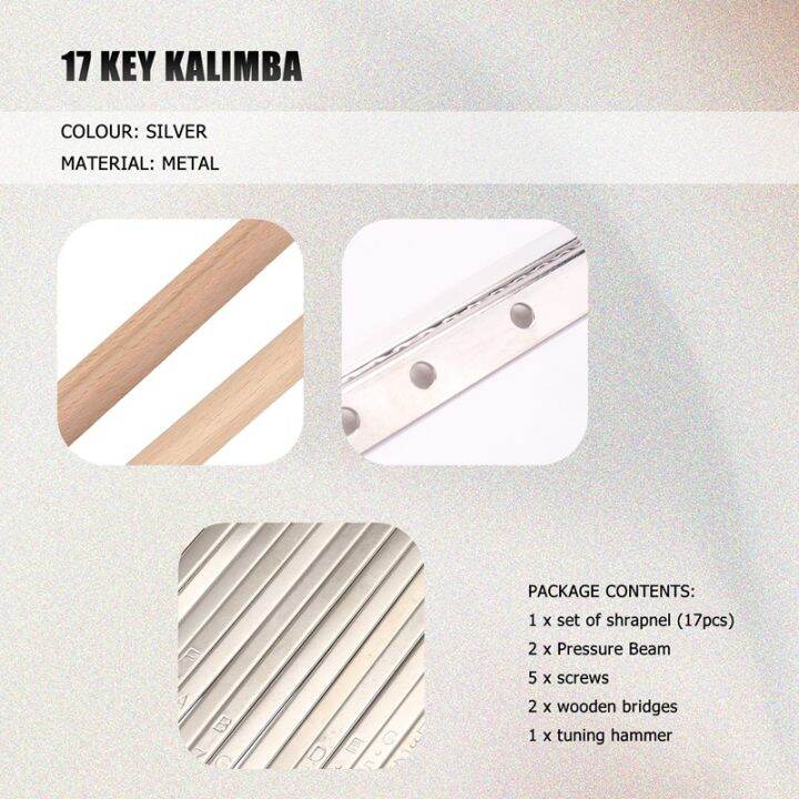 17-keys-kalimba-thumb-finger-piano-diy-keys-bridge-tuning-hammer-kit-musical-instrument-part-accessories