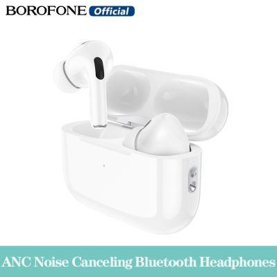 Borofone BW36 True Wireless ANC,ลดเสียงรบกวนชุดหูฟังบลูทูธมีไมโครโฟนในตัวหูฟังควบคุมแบบสัมผัสเฮดโฟนแบบเสียบหูสเตอริโอ HD สำหรับสมาร์ทโฟนทุกแบบอเนกประสงค์