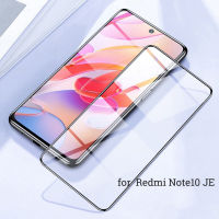 สำหรับ Xiaomi R Edmi หมายเหตุ10 JE เต็มปกสีดำขอบกระจกกันรอยหน้าจอสำหรับ R Edmi Note10 JE 9H ฟิล์มป้องกันที่ชัดเจน