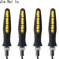 【original】 1Pcs รถจักรยานยนต์ LED ไฟเลี้ยวแบบยืดหยุ่น Amber สำหรับ YAMAHA TMAX 530 2012-2016 500 2008-2011