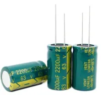 3300UF 100UF 2200UF 450V 63V 50V 18*30MM high frequency low impedance aluminum electrolytic capacitor