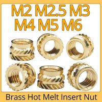 [DE69] M2 M2.5 M3 M4 M5 M6ทองเหลือง Hot Melt แทรก Knurled Nut ด้ายความร้อน Molding Double Twill ฉีด Embedding Nut สำหรับ3D เครื่องพิมพ์