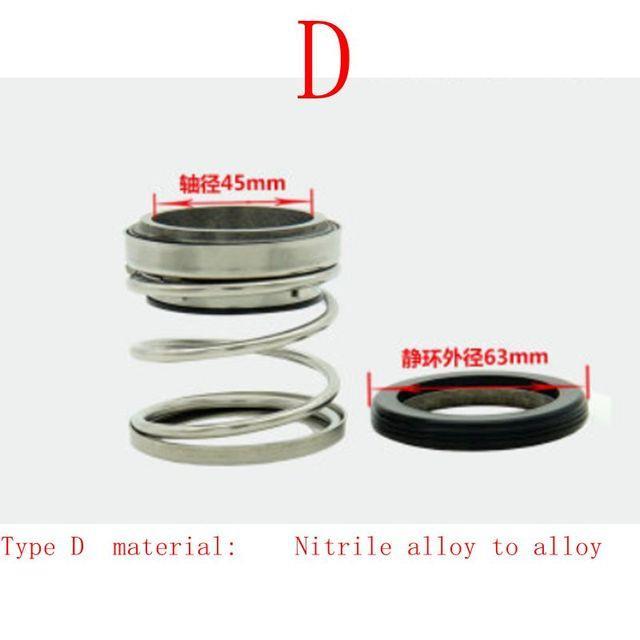 bia-type-water-pump-mechanical-seal-shaft-diameter-45mm-static-ring-เส้นผ่านศูนย์กลางภายนอก63mm